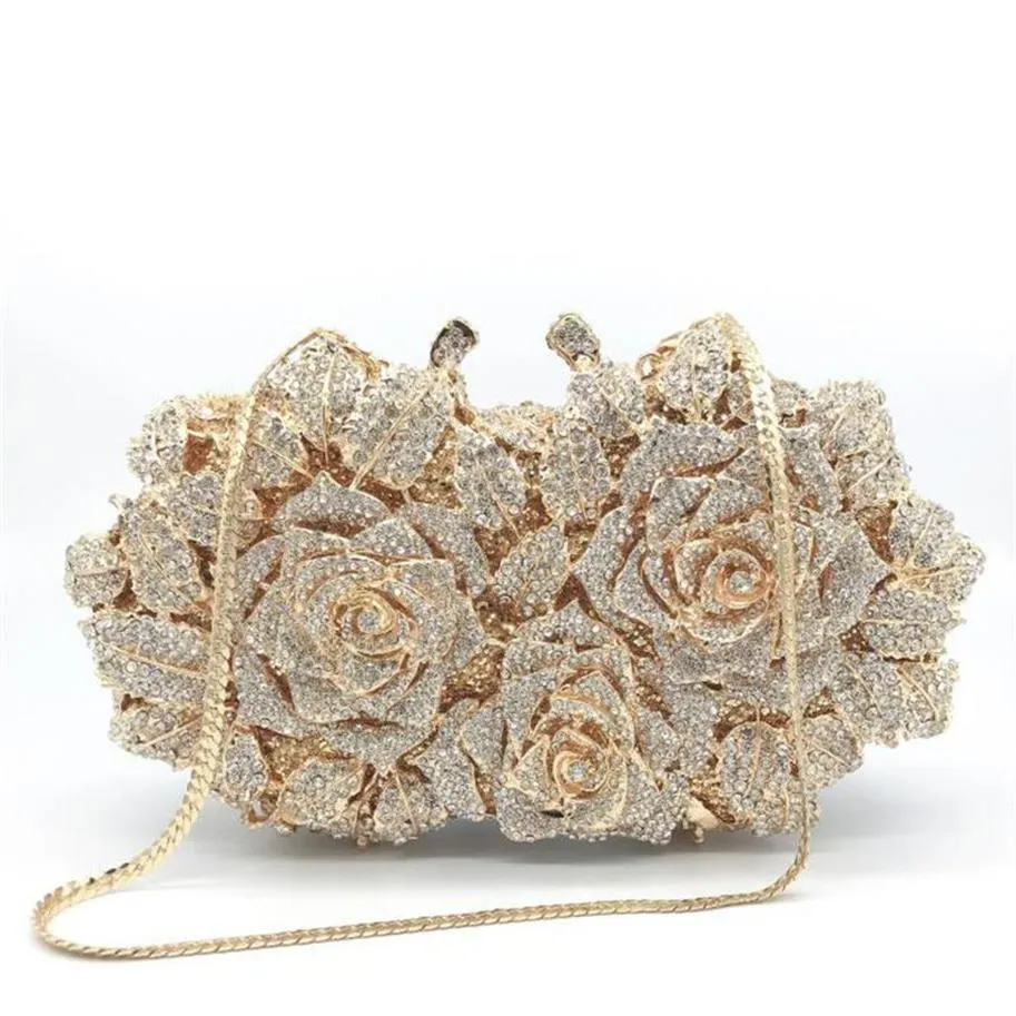 Women Clutch Purse Evening Bag Triangle Sequin Rose Gold Wedding Purse for  Party | eBay