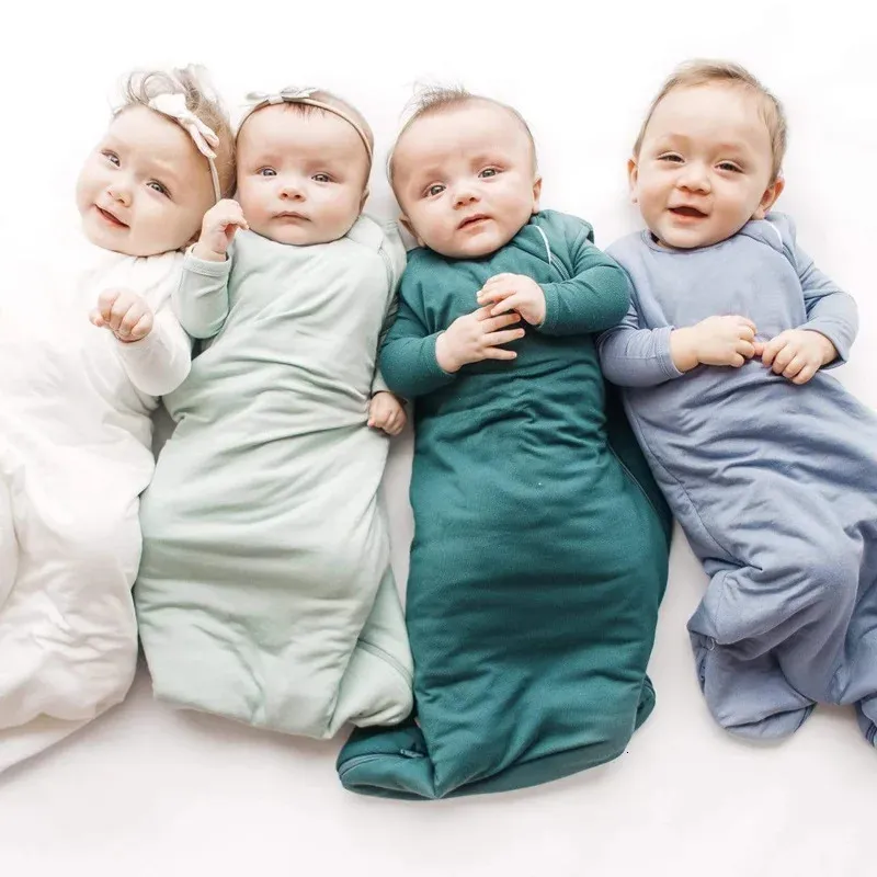 Sovsäckar baby sovsäck filt barn sover säck för pojkar flickor gåvor barn soversacks bambu fiber tyg 0-36 månader för född 231215