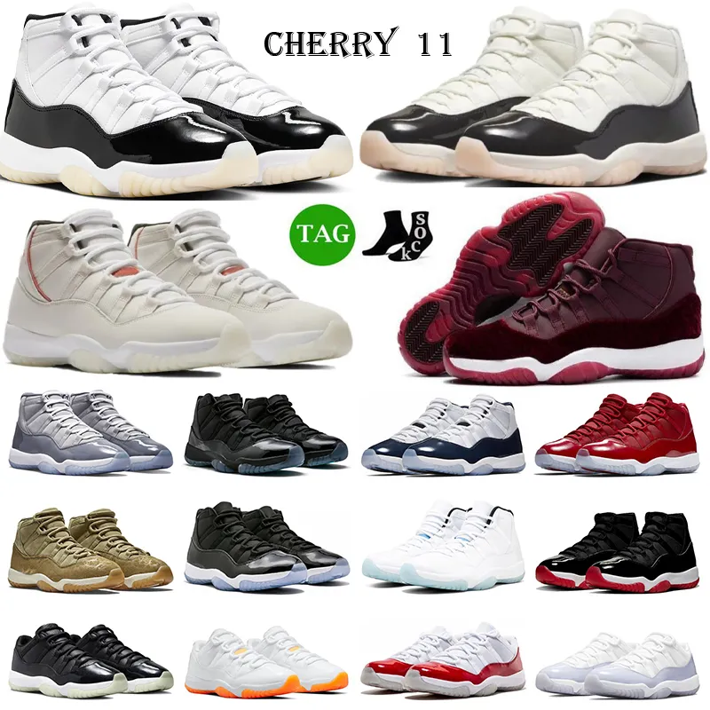 jumpman 11 11s low Cherry Cool Grey Cement Yellow Snakeskin Concord Blue Playoffs Bred Midnight Navy Pink Jubilee 25th Anniversary DMP Definisce le scarpe da basket