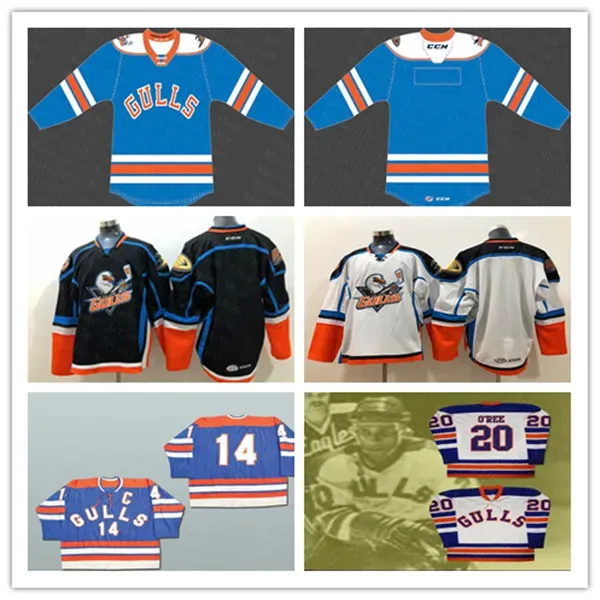 CUSTOM Custom AHL San Diego Gulls Hockey Jersey Troy Terry Maxime Comtois Steve Oleksy Jacob Perreault Bryce Kindopp VINNI LETTIERI GREG PRI