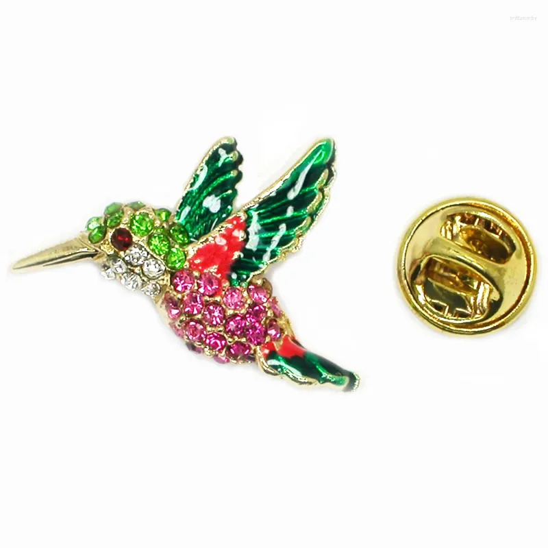 Brooches 12pcs A Lot Colorful Rhinestone Enamel Small Bird Pins Weddings Brooch Jewelry Gift C102174