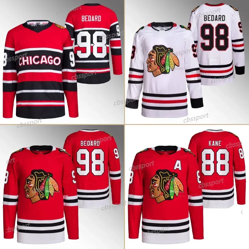 Goalie Cut Black Hawks 98 Connor Bedard jerseys Chicag 71 Taylor Hall 19 Jonathan Toews 90 Tyler Johnson Nick Foligno Patrick Kane Seth Jone