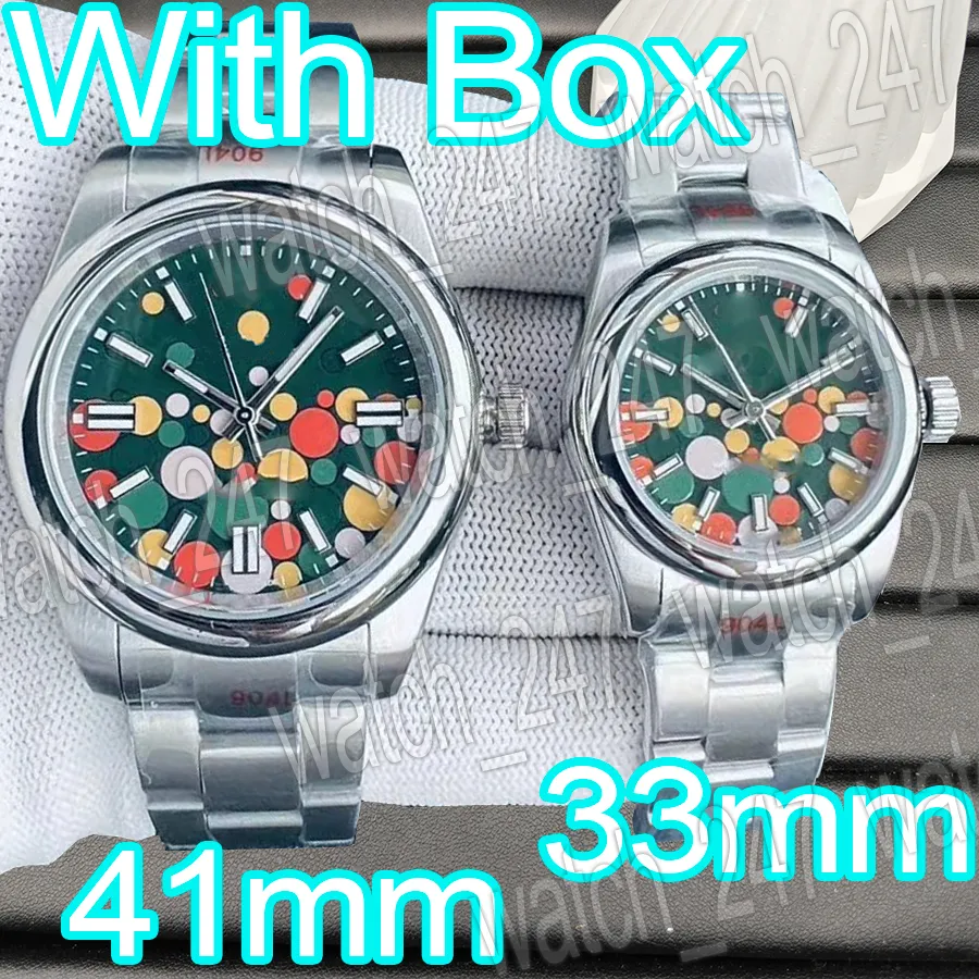 Luxury Mens Automatic Mechanical Designer Watch Man Automatic Movement Watches 41mm 33mm Watch Rostfritt stål Kristallglas Lysande vattentätt armbandsur