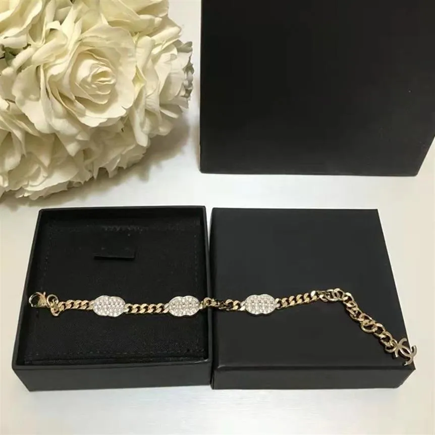 Bracelets for Women tp link deco Letter C Pattern Designer Brass with Diamond X1108b242N