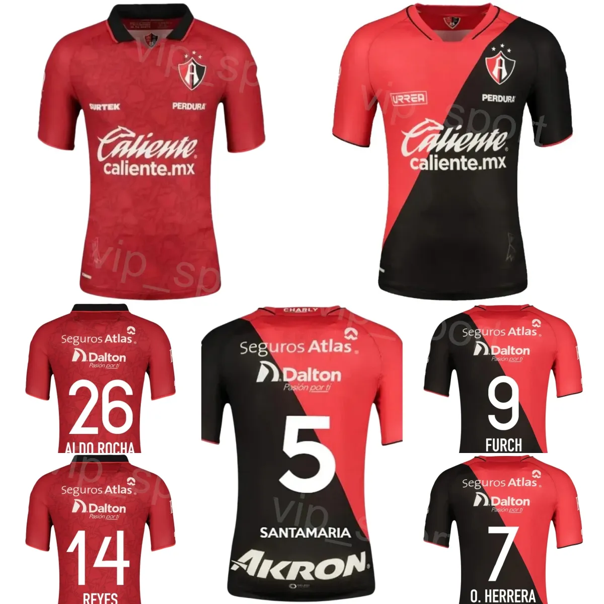 Club Atlas 2023 2024 Soccer 26 Aldo Rocha Jerseys 5 Edgar Zaldivar 20 Juan Zapata 23 Jordy Caicedo 30 Eduardo Aguirre 32 LOZANO Football Shirt Kits Uniform Man Team