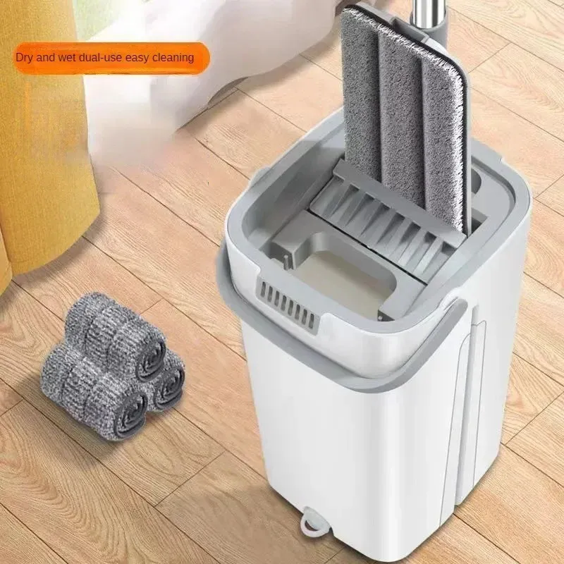 Mops Household Mop no Need To Wash By Hand flat and bucket 231215