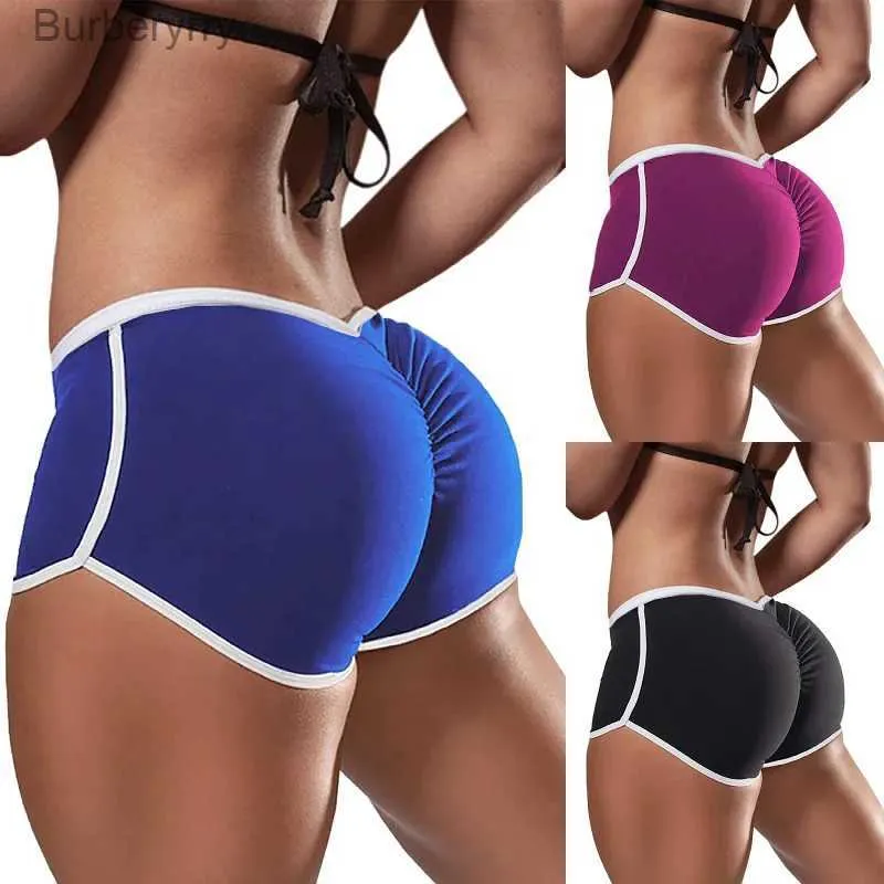 Shorts pour femme Short de Sport taille basse pour femmes été élastique pli conception Shorts Sexy dames formation Shorts de gymnastique Mini maigre Fitness ShortL231215