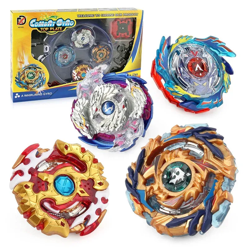 4D Beyblades Beyblade Burst XD168-6A Burst Spinning Top Toy Series Set 4-in-1 في اتجاهين مقابض DISC DISC 231215