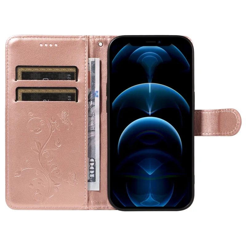 Fornitura Allingrosso Case Di IPhone FLIP In Pelle Floreale Con