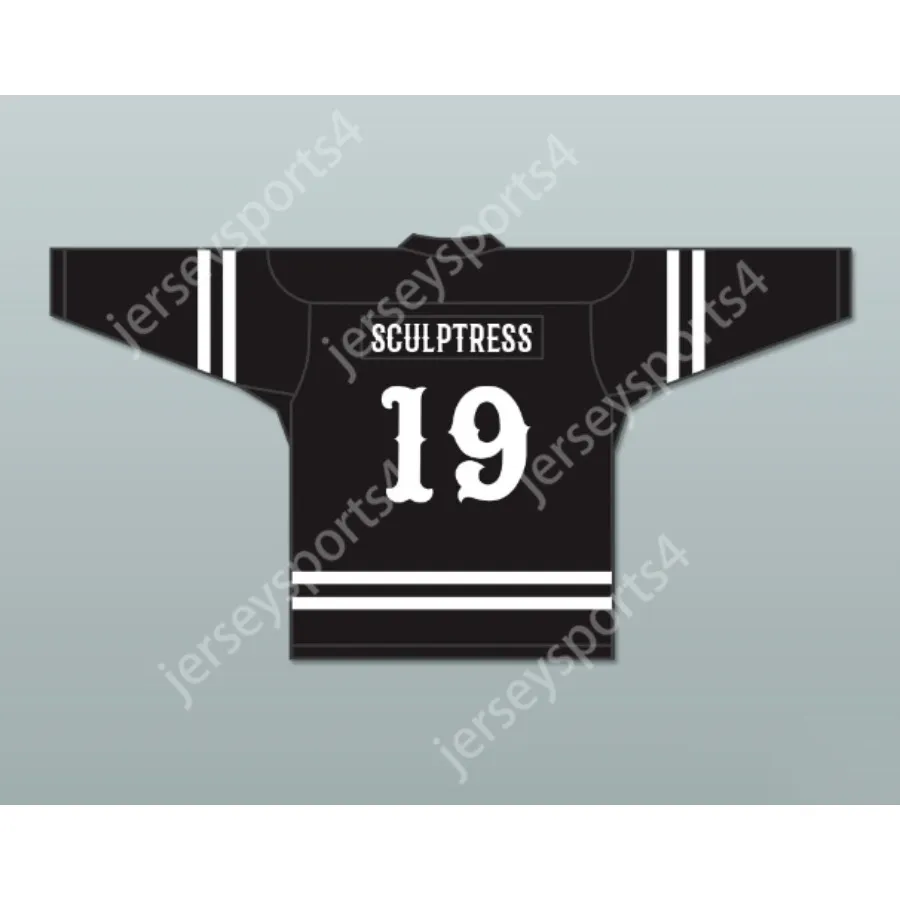 Benutzerdefinierte SCULPTRESS 19 CENOBITES SCHWARZES HOCKEY-JERSEY HELLRAISER-SERIE NEU oben genäht S-M-L-XL-XXL-3XL-4XL-5XL-6XL