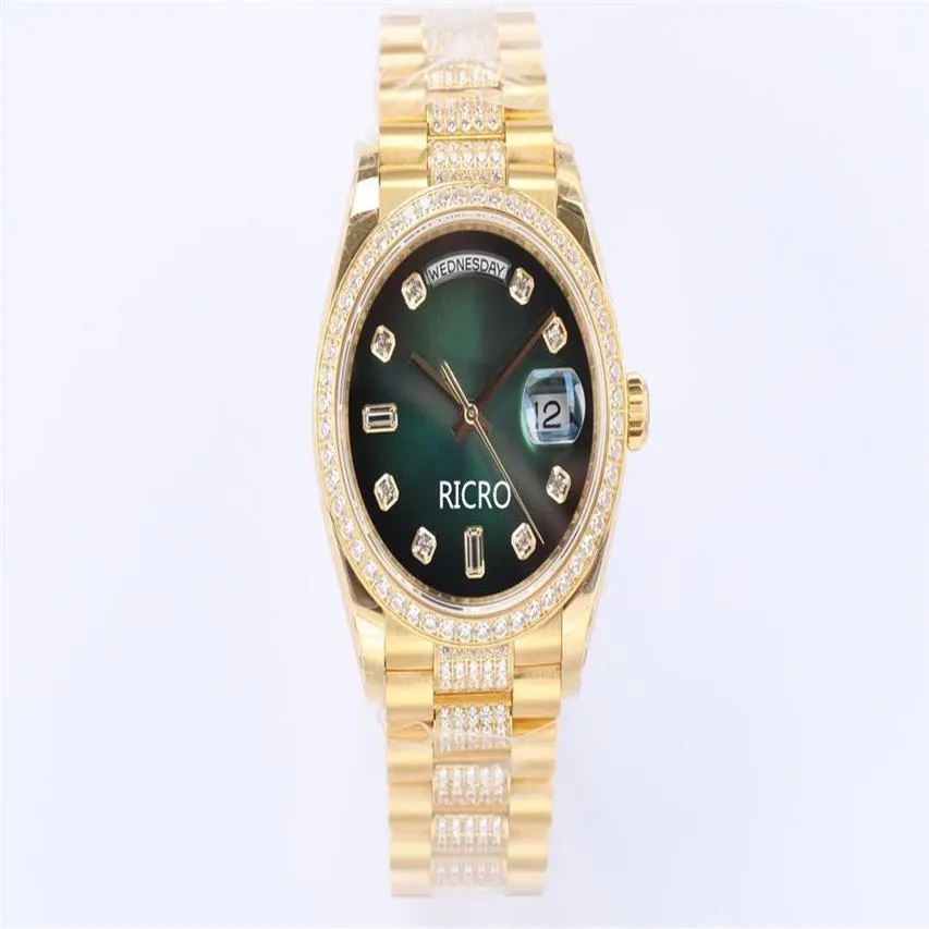 EW Factory Top-Selling Women's Watch 36mm Middle Row Diamond Ring 2836Mekanisk rörelse Sapphire Mirror Fashion Casual SPOR279E