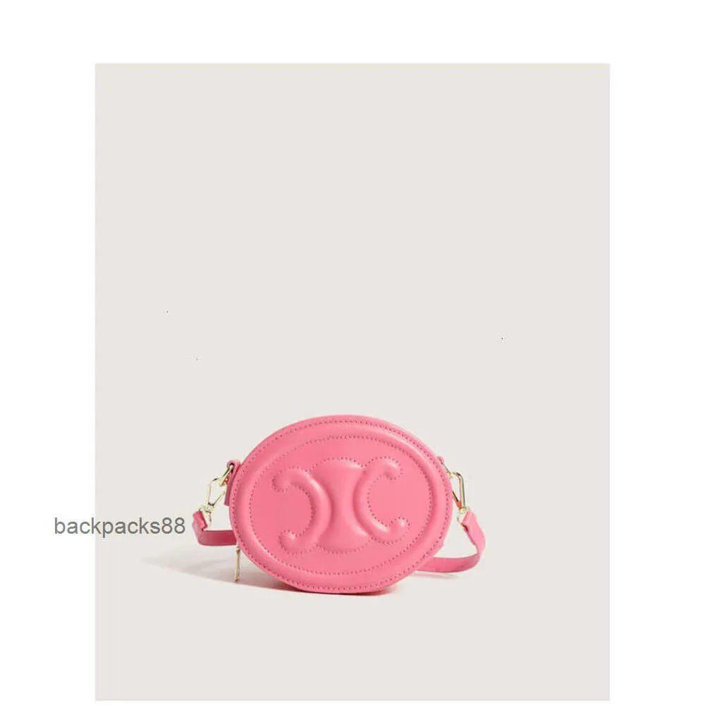 dermis designer cel lady Mini tender pink mooncake bun Pink Mini Bag Womens 2023 Summer New Fashionable Personalized Handheld Small Round Bag with Small Design C HFEH