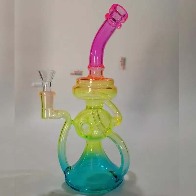 rasta glass bong recycler dab rig oil rig glass water pipe 10 inch fab egg heady glass bubbler with 14mm bowl