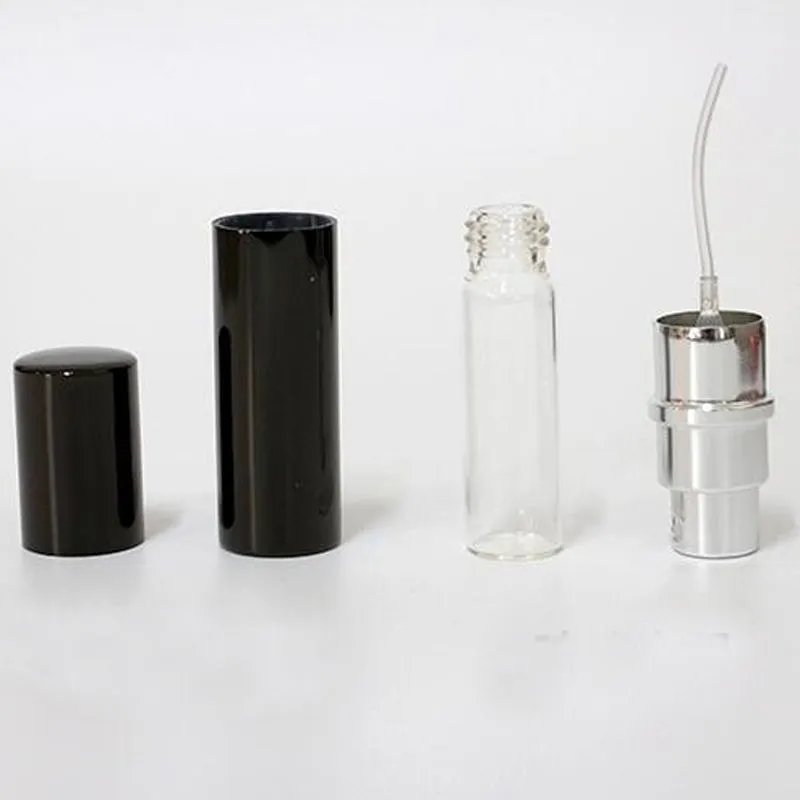 Black 5ML Hot Search Mini Portable Travel Refillable Perfume Atomizer Bottle For Spray Scent Pump Case 5ML Empty Bottles Home Fragrances