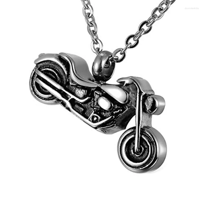 Pendentif Colliers Cool Design Keepsake Urn Moto Memorial Cendres Collier Bijoux Pour Homme Garçon Femmes Cadeau