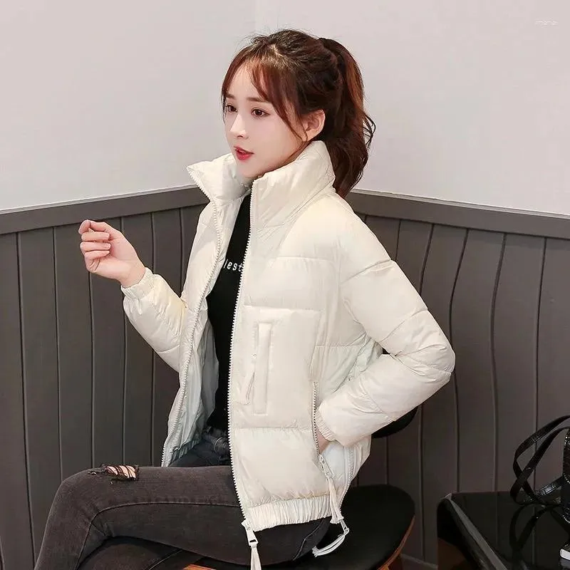 Women's Trench Coats Korean Version Bright Face Cotton-padded Coat Women Short 2023 Bread Winter Jacket