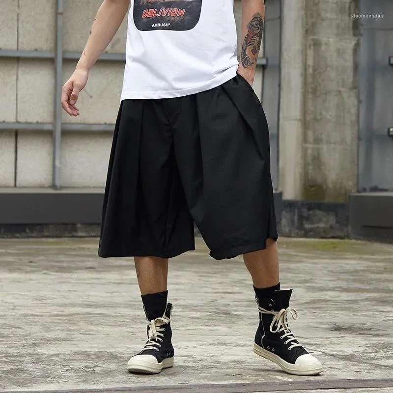 Short d'été pour hommes, Streetwear, Hip Hop, Punk, gothique, ample, jupe décontractée, surdimensionné, mode, Kimono, jambes larges, Harem