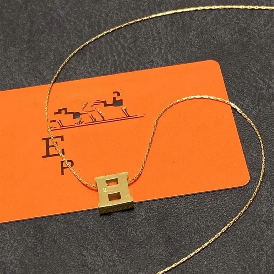 Goldketten-Halskette Designer für Frauen Feiner Stahlschmuck Luxus-Buchstaben-Anhänger-Halsketten mit Box Titanstahl verblasst nie Herren 278W