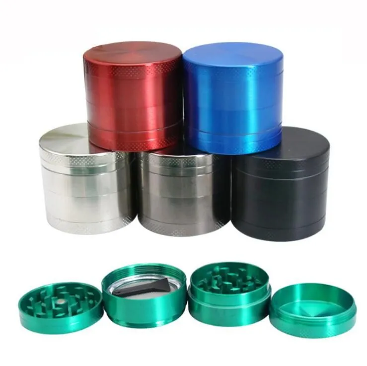 Tobacco Grinders Solid Herb Grinder Zinc Alloy Grinders 4 Layers Grinder CNC Teeth Grinders Smoking Accessories Hand Muller Tool ZYY105