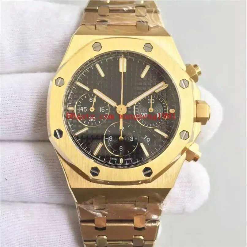 3 cores Men Classic Series Watch 41mm 26320 VK Quartz 18K Amarelo Cronograph Work Work Watches Wristwatches235J