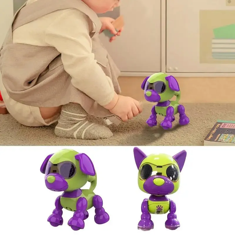 Baby Music Sound Toys Cool Robot Mini Pet Dog Smart Interactive Walking Puppy Puppy Led Educational Inteligentna elektronika dla dzieci 231215