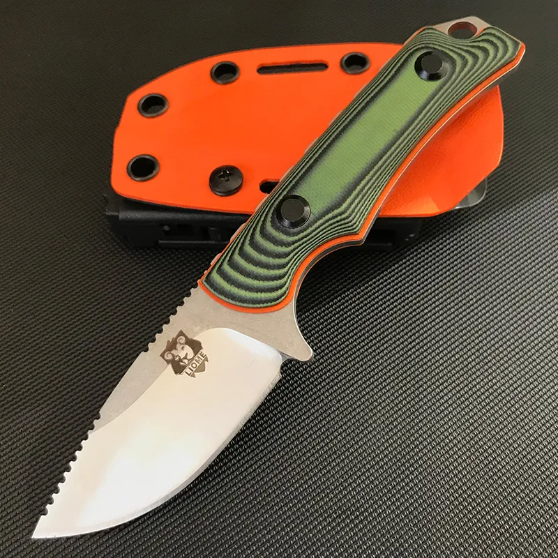 Liome 15017 Fixed Blade Tactical Knife Dual Color G10 Handle Outdoor Camping Portable Survival Straight Knives