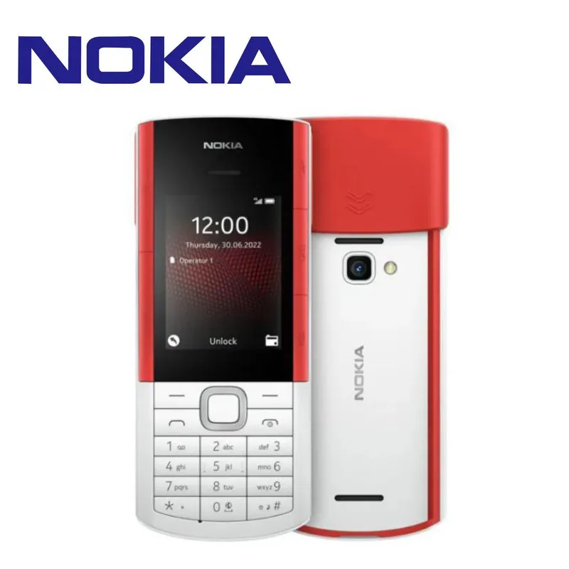 Renoverade mobiltelefoner Original Nokia 5710 GSM 2G Classic Telefon för äldre studentmobiltelefon