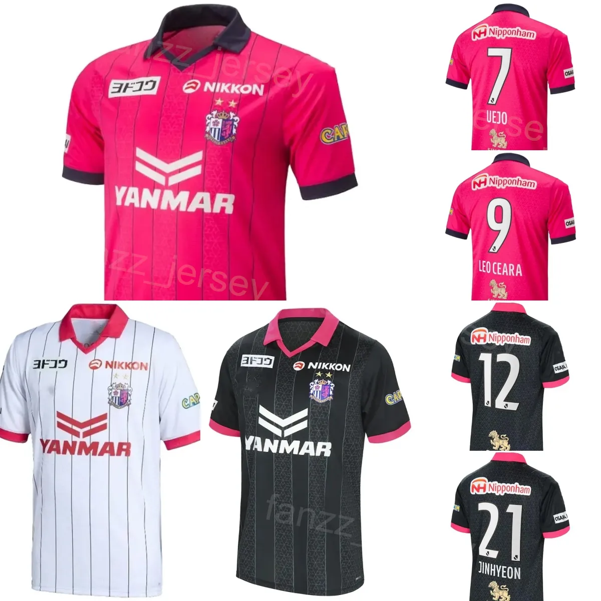 Masculino 23-24 J1 Futebol Cerezo Osaka 8 Shinji Kagawa Jersey Club Team 11 Jordy Croux 19 Hirotaka Tameda 9 Leo Pereira 7 Satoki Uejo 25 Hiroaki Okuno Kits de camisa de futebol