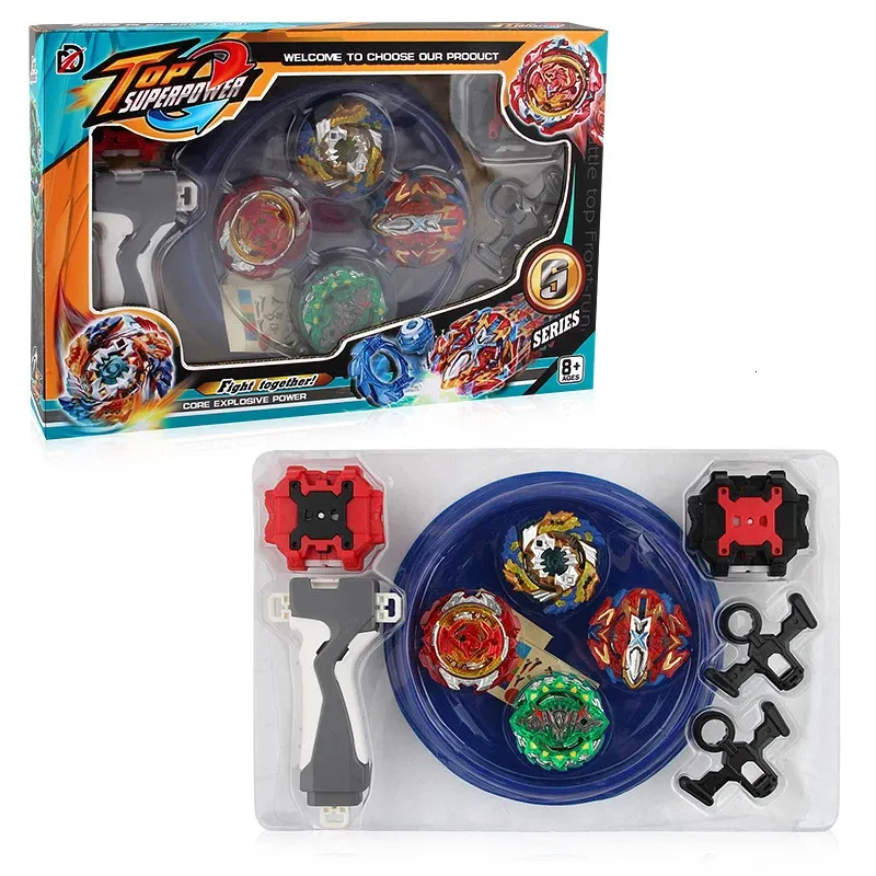 Beyblade 4D Beyblade Burst XD168-11 Burst Gyro Toy B122 Battle Arena Set giroscopio da battaglia 4 in 1 Beyblade Launcher Beyblade Stadium 231215