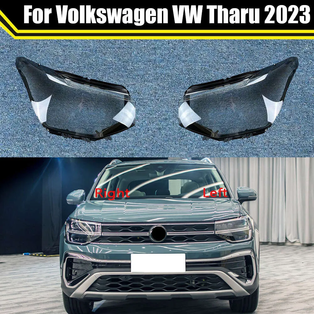 Крышка фар автомобиля, стеклянный корпус для VW Tharu 2023, прозрачный абажур, колпачки для фар автомобиля