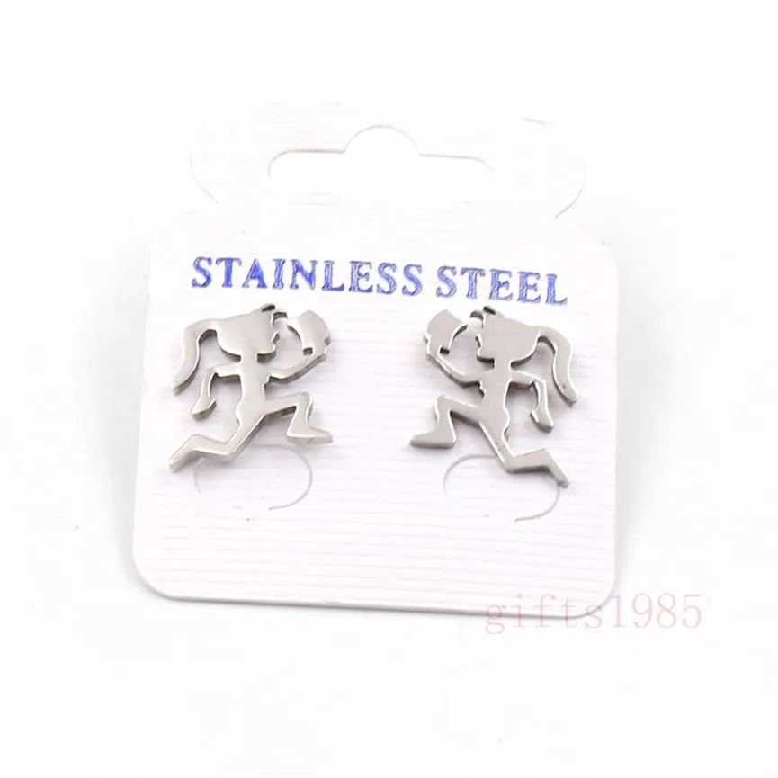 ICP HATCHET GIRL boucles d'oreilles en acier inoxydable poli twiztid JEWELRY STUD240n