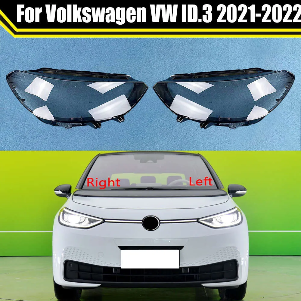 Auto Tappi Luce per VW ID.3 2021 2022 Auto Copertura Del Faro Del Faro Borsette Coprilampada Paralume Lampada Custodia per lenti in vetro