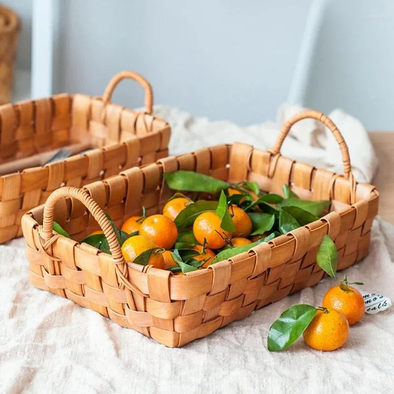 Piatti Intrecciati A Mano, Cesto Di Frutta, Pane E Vassoi Da