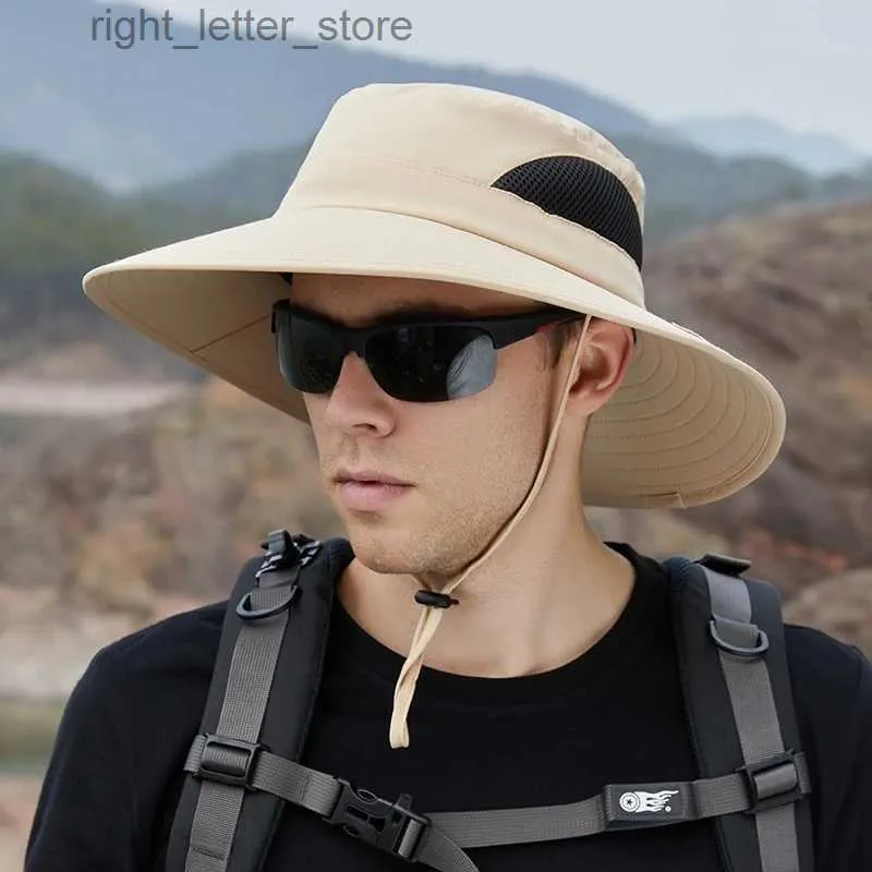 Wide Brim Hats Bucket Hats Mens Summer Quick Dry Fishing Hat Women