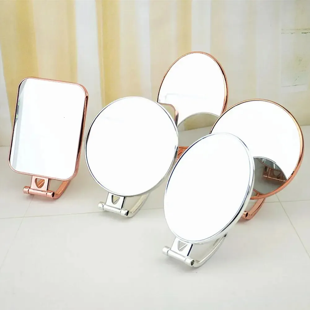 Compact Mirrors 3X Magnifying Light Makeup Mirror Hand Handheld Folding Double Sided Vanity Travel Portable Tool 231215