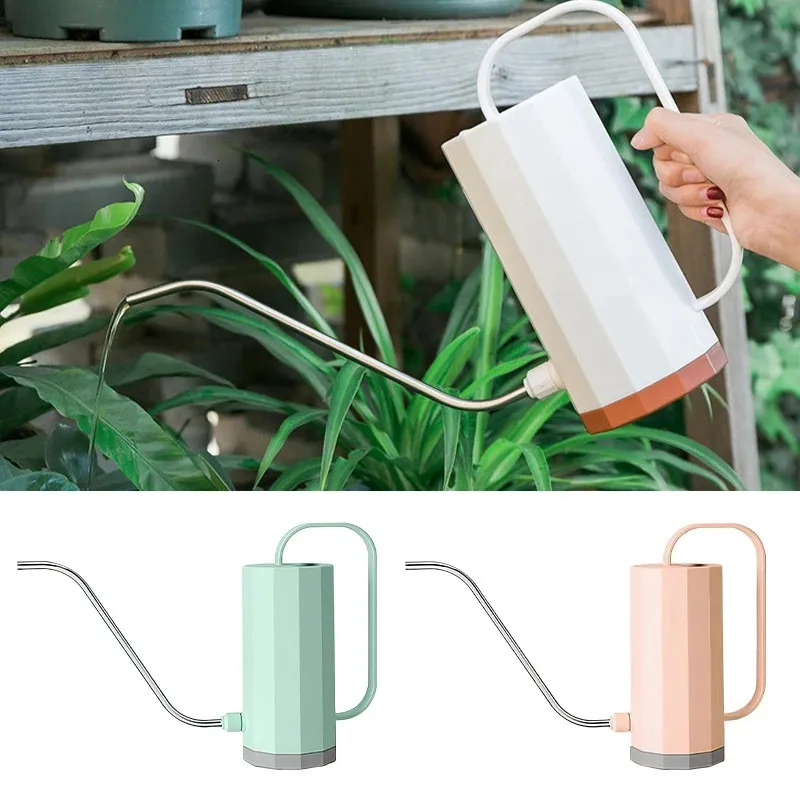 Sprayers 1L15L Long Spout Watering Can Plastic Flower Potted Kettle Stainless Curved Mouth Garden Planting Sprinkler Bottle 231215