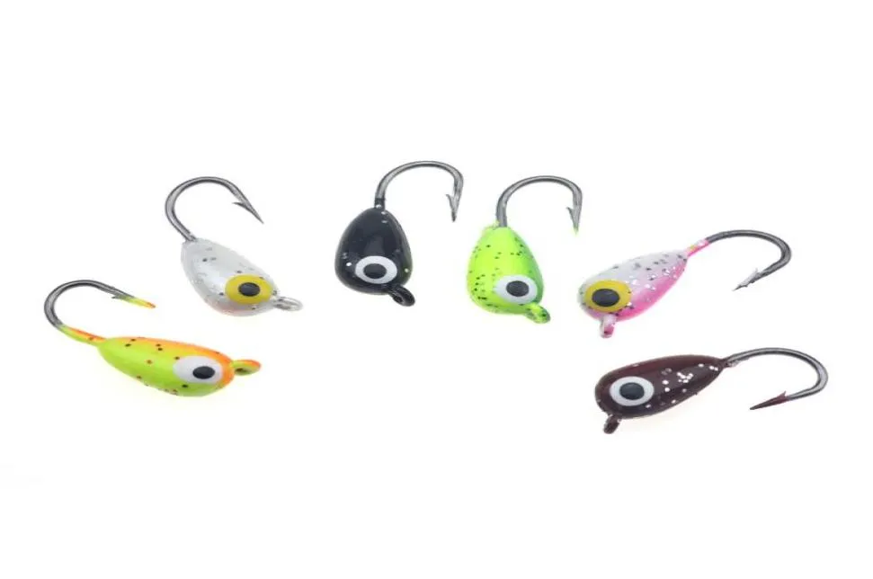 Rompin 6pcslot inverno gelo jig isca de pesca 18cm 23g mini metal chumbo cabeça gancho isca jigging pesca farpado inverno pesca hook2008425