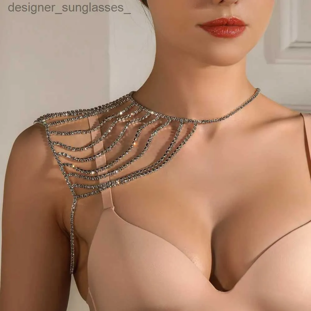 Andere Modeaccessoires Kristall mehrschichtige Schulterkette Bosuit Schmuck für Ce Halskette Frauen Sexy Bo Kette Bikinis 2021 Frau Gürtel FestivalL231215