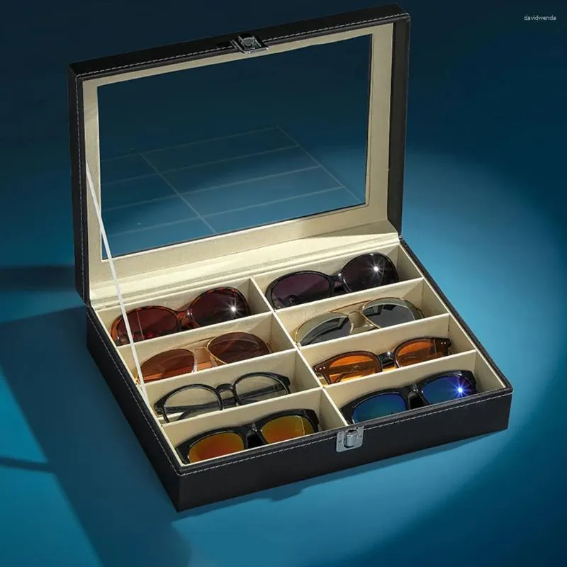 Jewelry Pouches Leather Eye Glasses Case Anti-corrosion Round Edge Fabric Surface Preserve Of Eyewear