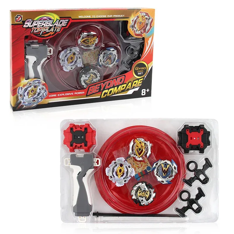 Beyblade 4D Beyblade Burst XD168-9 Set giroscopio esplosivo 4-in-1 Disco da combattimento Giroscopio Concorso Regalo di Natale Giocattolo Beyblade Launcher 231215