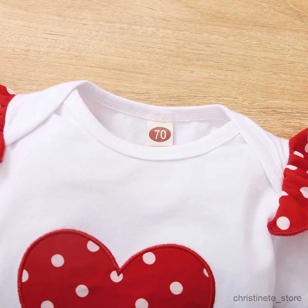 Clothing Sets 0-18 Months Newborn Baby Girl Cute Polka Dot Summer Outfit Set Short Sleeve Bodysuit+Pants+Headband Toddler Girls Clothing R231215