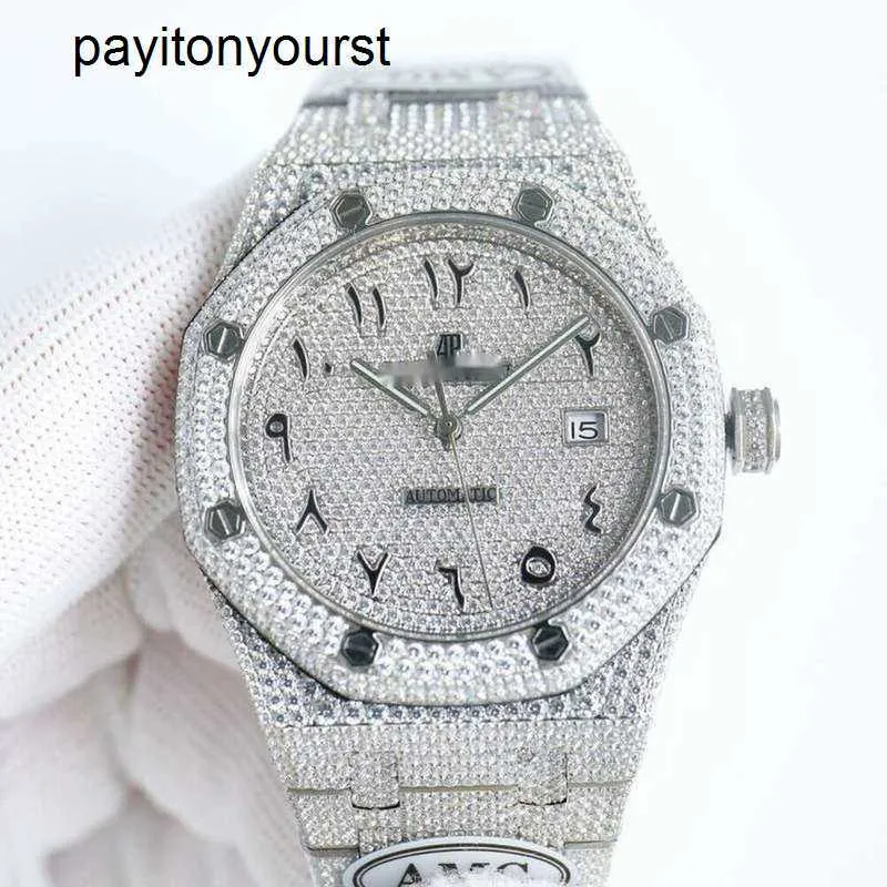 Audemar Pigue Reloj AP Relojes de diamantes Diseñador de diamantes Reloj completo Ap Auto Reloj de pulsera Xhsa Movimiento mecánico de alta calidad Piglet Uhr Bust Down Montre Iced Out Roya