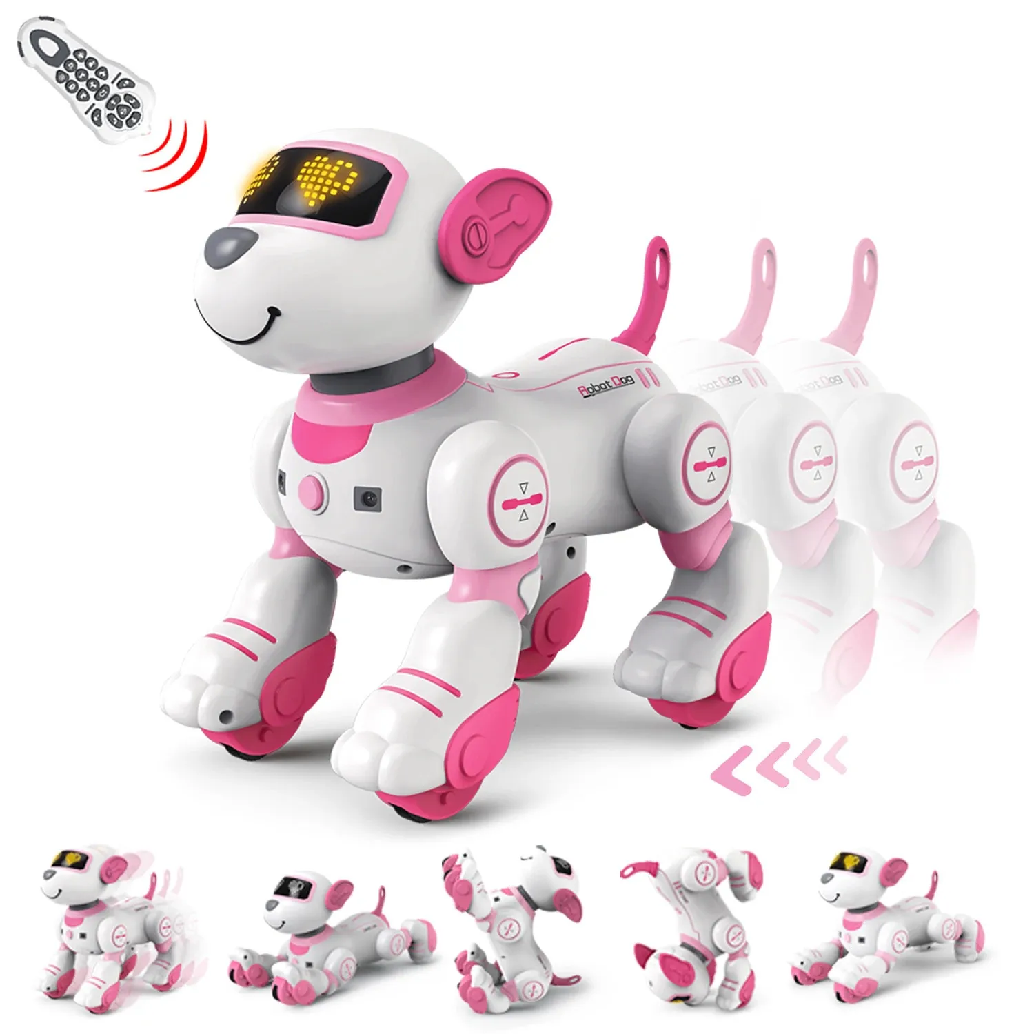 لعبة Music Sound Sound Toys عن بعد ، Robot Robot Dog ، حيلة تفاعلية قابلة للبرمجة مع وظيفة تعمل باللمس ، وهي لعبة Dancing Walking Toy 231215