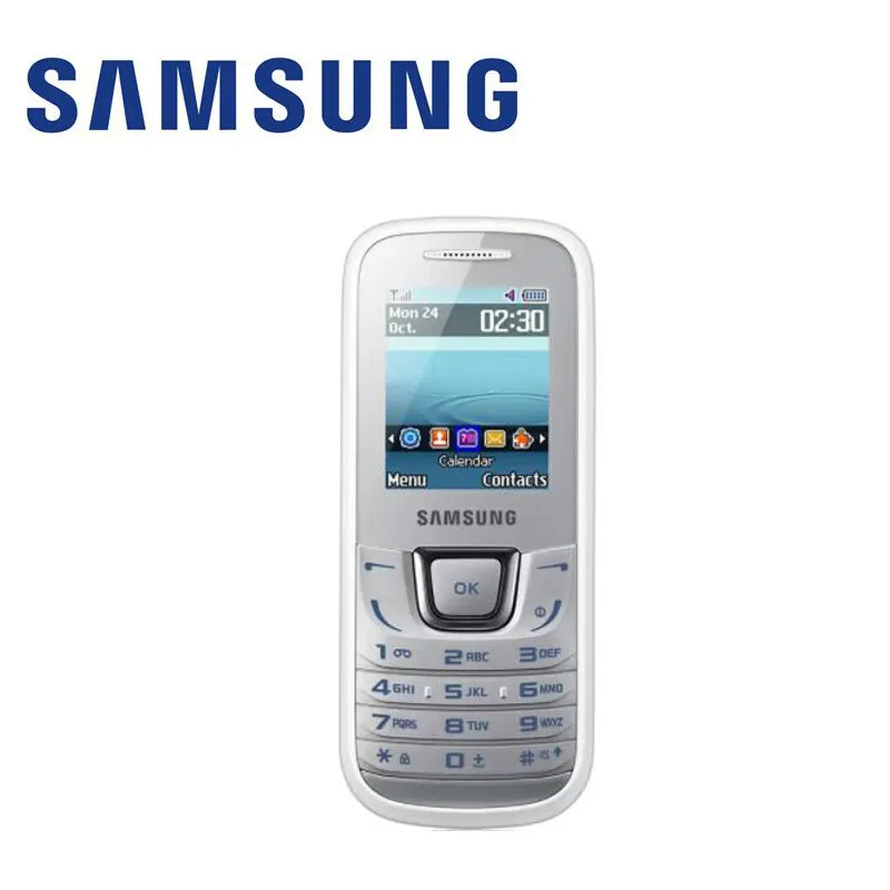 Сотовый телефон Samsung E1282 Bluetooth GSM 2G с двумя SIM-картами, экран 1,8 дюйма с коробкой для студентов, стариков