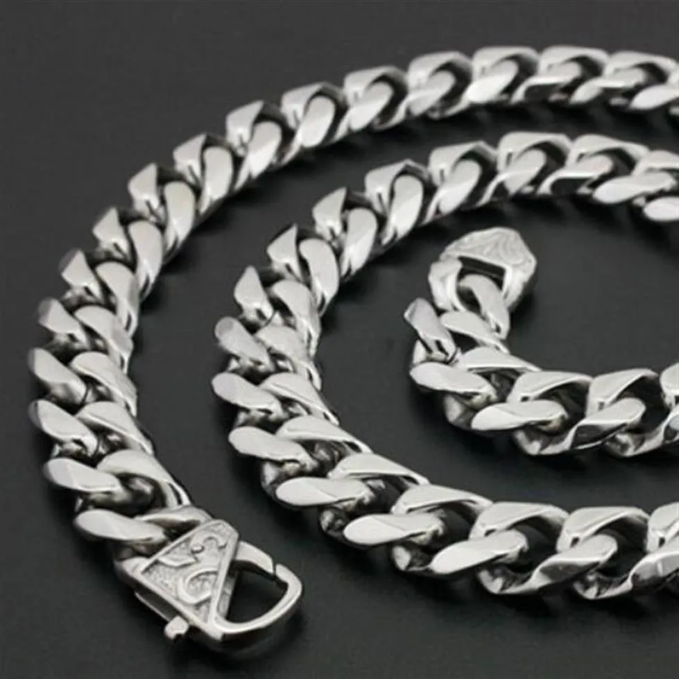 Hoge kwaliteit sieraden 316L roestvrij staal heren 13 mm 15 mm kinketting schakelketting vintage sluiting voor herengeschenken 20 in296m