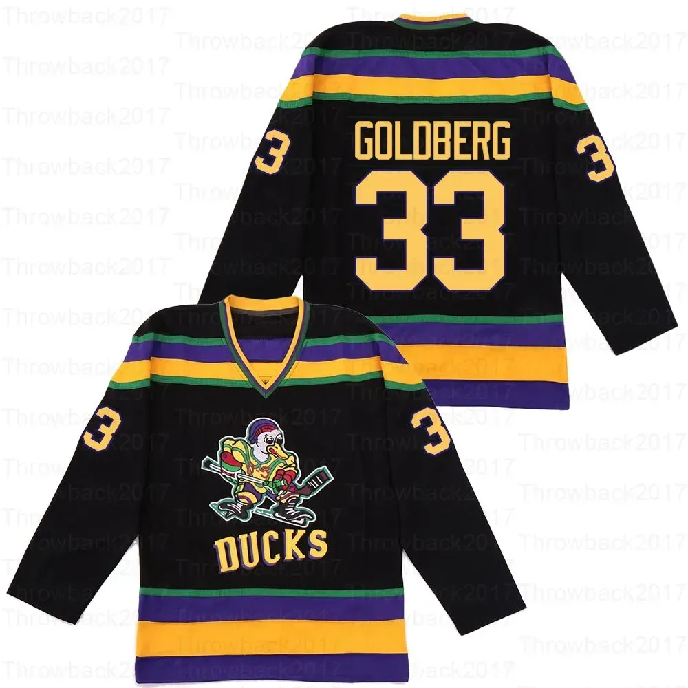 Maglie Hockey Mighty Ducks - Conway, Banks, Goldberg | Maglie Cucite Anni 90 - Foto 6