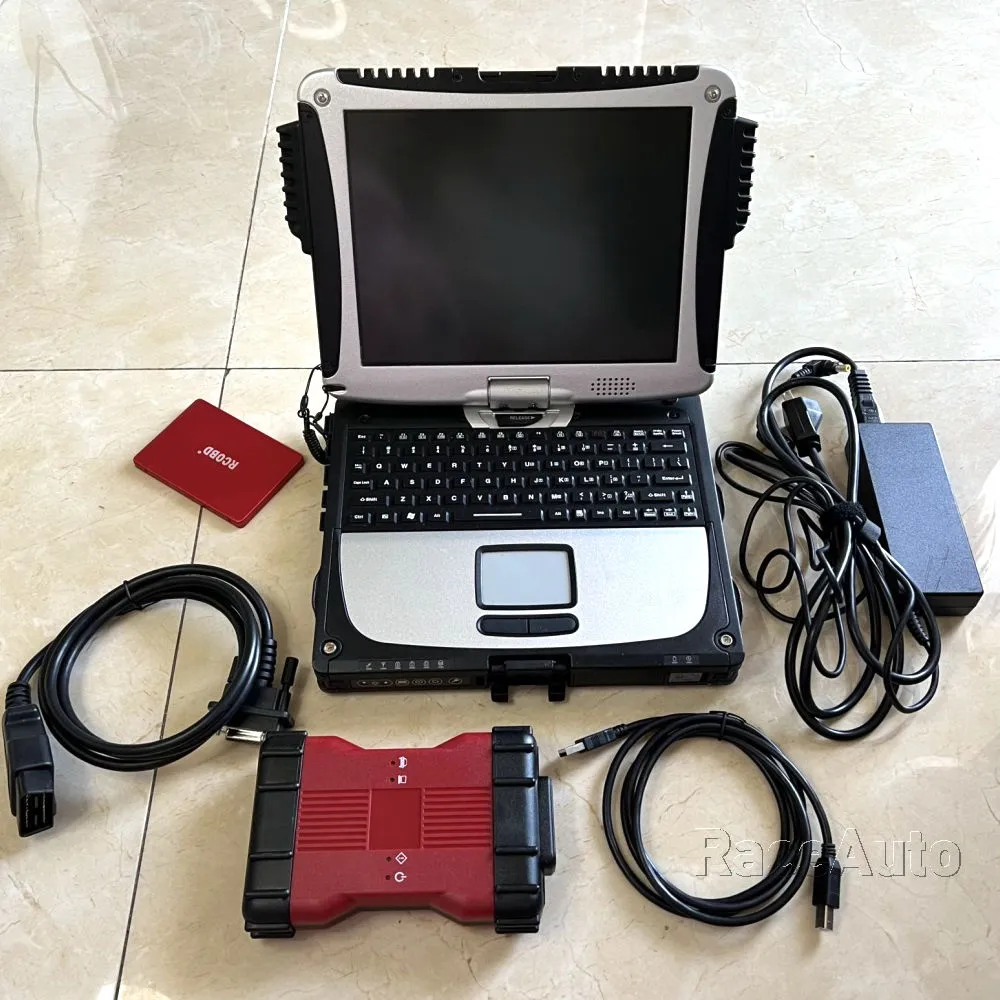 CF-19 i5 Laptop installato VCM2 VCM 2 IDS V128 SSD 2in1 per scanner di codici OBD2 con interfaccia diagnostica Fd e Mzd