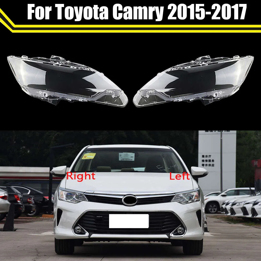 Couvercle de lentille de phare avant de voiture, abat-jour, coque en verre, boîtier Transparent automatique, capuchons de phares, style pour Toyota Camry 2015 2016 2017