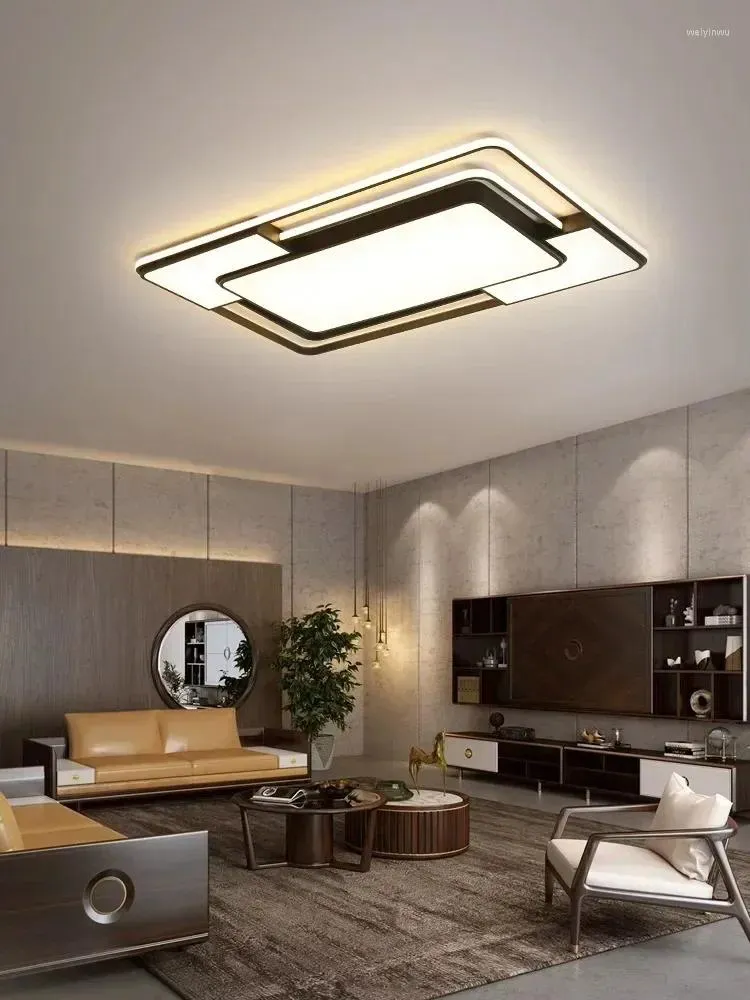 Światła sufitowe Lampa LED LED salon sypialnia kuchnia dom wewnętrzny domek żyrandole jasne kwadratowe ściemnialne lampa Techo