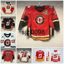 Sj98 Custom AHL Stockton Heat Hockey Jersey Jakob Pelletier Ilya Solovyov Kevin Gravel Connor Zary Walker Duehr Eetu Tuulola